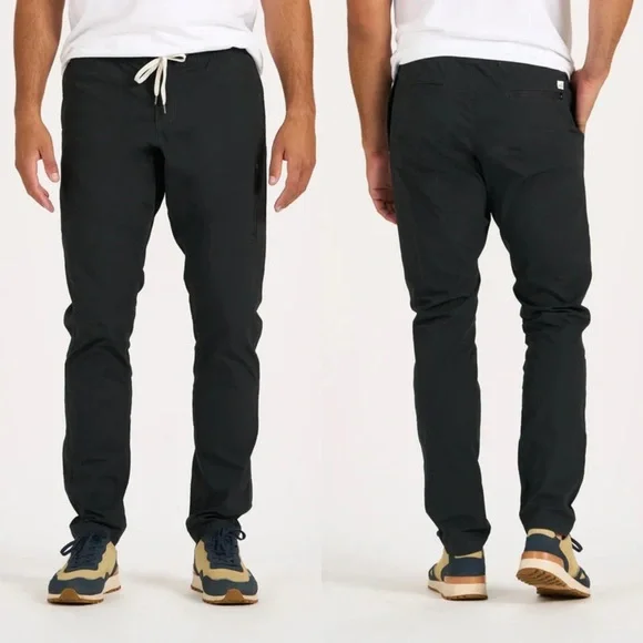 Vuori Men's Ripstop Drawstring Climber Pants in Charcoal - Picture 2 of 12